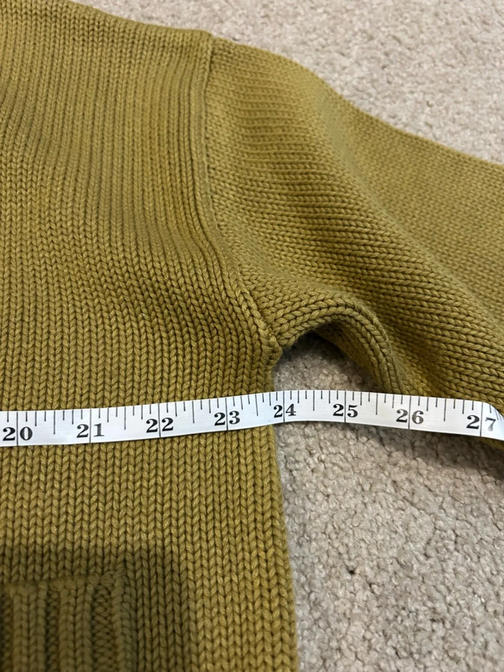 The Drop Brigitte cardigan olive green cotton sweater size Small S - Picture 7 of 10